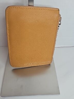 Compact Yellow Pebbled Zip Wallet - Love & Lore